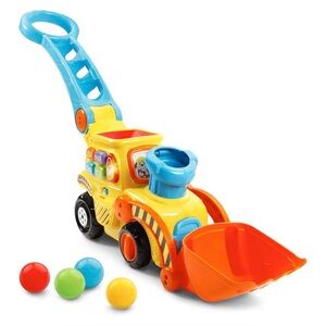 NEW! Vtech Pop-a-Balls Push & Pop Bulldozer